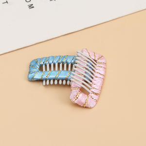 Cinta envuelta con bordes dorados y brillantes de 3,2 cm, clips de Metal para extensión de 9 dientes, horquillas a presión para cabello de mascotas hechas a mano, joyería para el cabello - Product Image 6