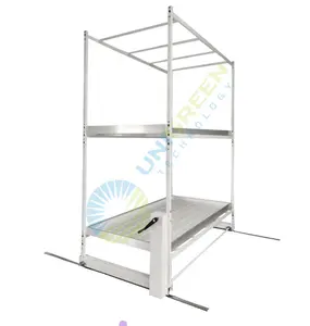 Two Layers ABS Growing Rack Stationary Bench for Hemp Growing Nursery Hydroponic Growing Tables Ebb and Flow Benches