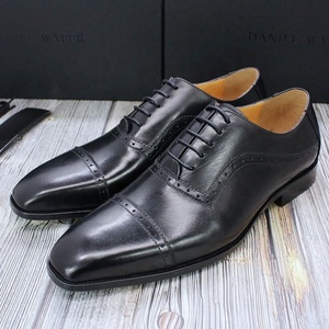 XuanWu A636 – Chaussures Richelieu classiques pour hommes, en cuir véritable fait main, style britannique, décontractées et habillées, à bout fermé, isolantes et massantes - Product Image 4