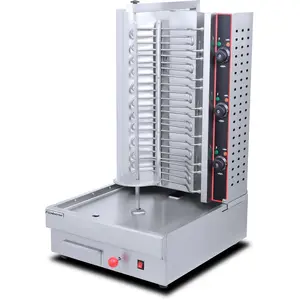 Máquina Elétrica Kebab Doner Kebab Roaster Turkey 3-burner Bbq Grill Shawarma Rotisserie Machine