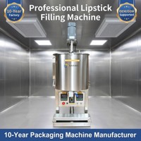 Machine de remplissage manuelle de rouge à lèvres avec réservoir chauffant et agitateur pour baume à lèvres, cire, parfum solide, remplisseur de bureau 20L SS304/316 2.5KW