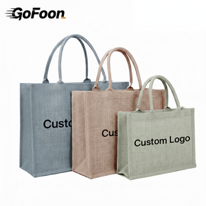 Sacs fourre-tout <span class=keywords><strong>en</strong></span> <span class=keywords><strong>jute</strong></span> recyclé de luxe pour femmes, durables, extra grands, emballés <span class=keywords><strong>en</strong></span> boîte, pour la <span class=keywords><strong>plage</strong></span>, les courses et les cadeaux - Product Image 1