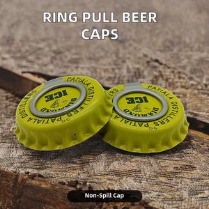 Pull d'anneau de plaque d'étain de capuchon de couronne en aluminium de haute qualité pour des bouteilles de bière avec des bouchons intérieurs en métal de PE - Product Image 5