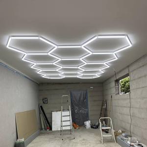 高出力 ハニカムライト 14グリッド 六角形 LEDライト 自動車整備・修理 ガレージ ジム 展示会 理髪店向け 作業灯 - Product Image 2