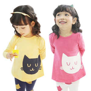 Ensemble de vêtements pour enfants, joli t-shirt à manches longues imprimé de dessins animés et pantalon assorti pour filles - Product Image 2