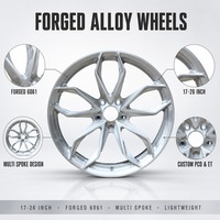 Jantes de voiture MOJIO Custom ET PCD 17-26 pouces 5x114.3 en alliage d'aluminium forgé multi-rayons légères pour voitures de performance