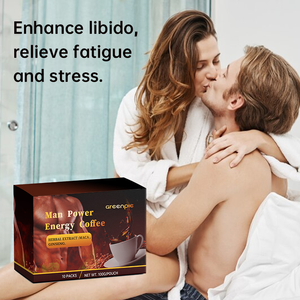 Greenpie Tongkat Ali Maca Reishi Nấm cà phê nhân sâm đỏ nam cung cấp năng lượng bổ sung cà phê nam - Product Image 1