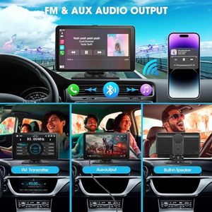 9 inch di động IPS màn hình cảm ứng không dây xe stereo GPS & Android Auto Carplay <span class=keywords><strong>CD</strong></span> Player 1080P máy ảnh tựa đầu vị trí - Product Image 4