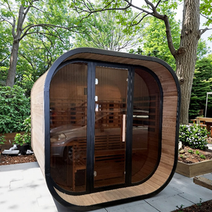Modern Design Large Spruce Wooden Outdoor Wet Steam Sauna Room for Villas - Product Image 6