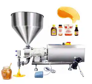 53 Semi automatic servo motor rotary rotor lobe gel gear pump piston filler based honey filling gear capping machine