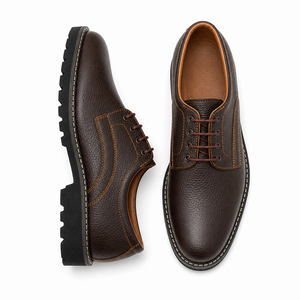 Bottes de randonnée Premium Cartel Digger en cuir véritable, chaussures d'extérieur à semelle en caoutchouc robuste, confortables pour le quotidien, vente en gros - Product Image 2