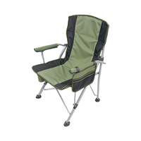 Chaise de camping et de pêche portable robuste en acier inoxydable, mobilier d'extérieur, chaise de plage pliable pour un rangement facile, voyage