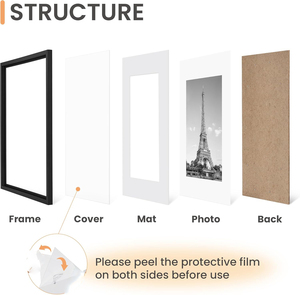 Eco-Friendly Rustic Modern Style A4 & A3 <b>Poster</b> <b>Frames</b> for 6x8 Pictures Black Wood Set of 3 & 4 & 6-Wall Decor - Product Image 3