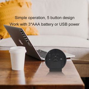 นาฬิกาปลุก LED ควบคุมด้วยเสียง นาฬิกาปลุกดิจิตอล ฟังก์ชั่นเลื่อนปลุก แสดงเวลา อุณหภูมิ นาฬิกาอิเล็กทรอนิกส์ตั้งโต๊ะ ติดผนัง นาฬิกาปลุกอัจฉริยะ - Product Image 5