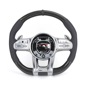 Volant sport en cuir et <span class=keywords><strong>fibre</strong></span> de carbone LQ de haute qualité avec couleur et surpiqûres personnalisées pour modèle - Product Image 1