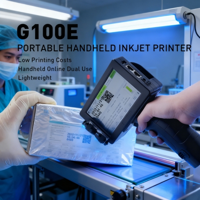 Hot Sale Docod Handheld TIJ G100E 12.7mm Quick Drying Portable Inkjet Printer for Expiry Date Paper Plastic Bag Small Business