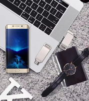 Promosi USB 3.0 tipe-c putar Metal Thumb Drive 8GB-128GB warna khusus