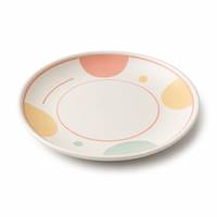 Ensemble de vaisselle en mélamine durable de qualité alimentaire avec impression géométrique pastel moderne pour la cuisine, la salle à manger et le camping