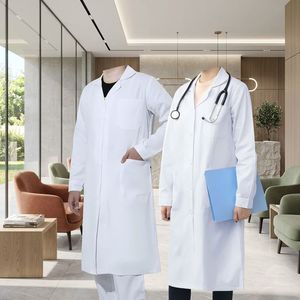 Blouse de laboratoire durable à manches longues, vêtement de travail blanc, uniforme médical professionnel, blouse de médecin - Product Image 3