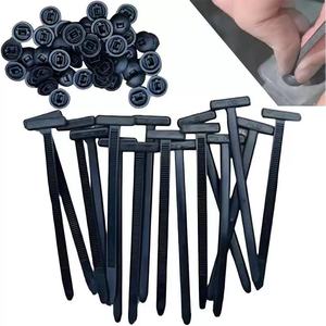 Attaches de câbles à débit libre, boucles et broches, 20 ensembles de fixations automobiles en plastique pour moteur, plancher, pare-boue, garde-boue, couvercle de coffre - Product Image 1