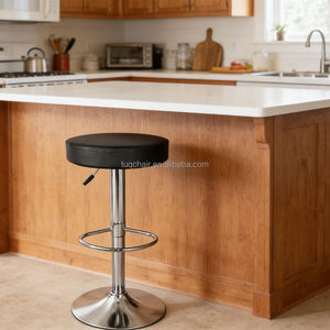 Factory Direct TUQ <strong>Chair</strong> PU Leather Swivel Bar Stool for Cocktail Bar <strong>Space</strong> <strong>Saver</strong> Counter Height Bar Stools for Bistro - Product Image 1