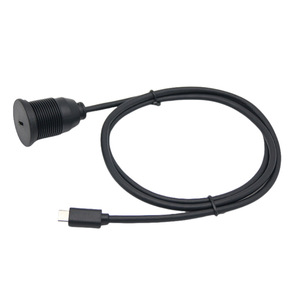 Type C Male To Female Waterproof <b>Cable</b> 1M 2M PVC Automotive Car Data Extension With Braid Shielding - Product Image 1
