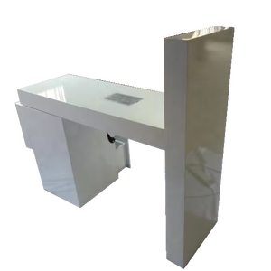 Table de <span class=keywords><strong>manucure</strong></span>/onglerie moderne blanche 2019 avec 3 postes de travail, collecteur de poussière et LED, garantie cinq ans, pour salon - Product Image 6