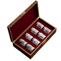 Boîte de rangement à thé en céramique, mini pot en porcelaine portable avec design hermétique pour les voyages, boîte cadeau vintage de luxe léger rétro