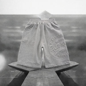 Shorts de sport pour homme en coton respirant, éco-responsable, à taille élastique, avec logo 3D personnalisé, imperméables et coupe-vent, style décontracté OEM - Product Image 3