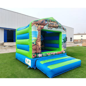 Açık Hava Doğum Günü Kutlamaları ve Park Eğlencesi için Zürafa Dekorlu ve Hayvan Grafikli Orman Keşif Gezisi Şişme Oyun Evi - Product Image 2