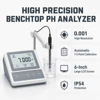 Testeur de pH/mV de laboratoire de bureau intelligent à compensation automatique de température, haute précision, résolution 0,001