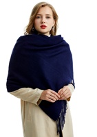 Châle d'hiver pour femme de luxe, épais, chaud, respirant, imprimé par transfert thermique, effet cachemire, long de 200 cm, avec capuche à pompons et design personnalisé