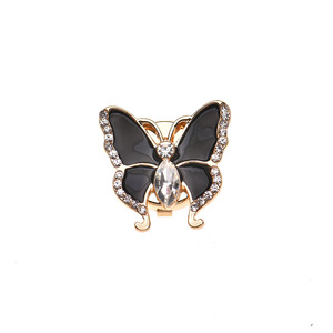 Mancuernillas de Mariposa 3D de Latón Esmaltado para Mujer |   Cierres Decorativos para Botones de Puños de Camisa |   Elegante Joyería Decorativa para el Cuello, Regalo - Product Image 5