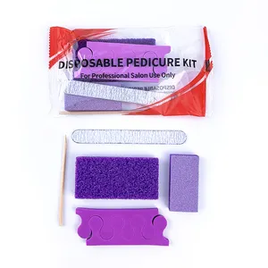 Manicure Pedicure Disposable Set Professional 5 In 1 Manicure Set Disposable Nail Beauty 5Pcs Pedicure Kit With Toe Separator
