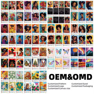 Panwenbo - Juego de 6 <span class=keywords><strong>Lienzos</strong></span> de Algodón Afro Queen de 8 x 10 Pulgadas para Pintar y Beber, <span class=keywords><strong>Lienzos</strong></span> Predibujados, Kit de Pintura para Adultos - Product Image 5