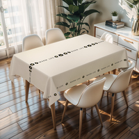 Nappe de table grise RNPT, nappe rustique carrée grise, nappe de protection en PVC durable pour restaurant, facile à nettoyer
