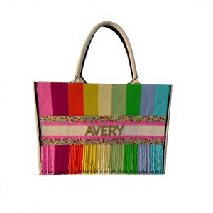 Elegant Hand Carry Cotton Tote <b>Bag</b>-Lightweight Travel & Shopping Large Capacity Solid Color <b>Zipper</b> Closure - Product Image 1