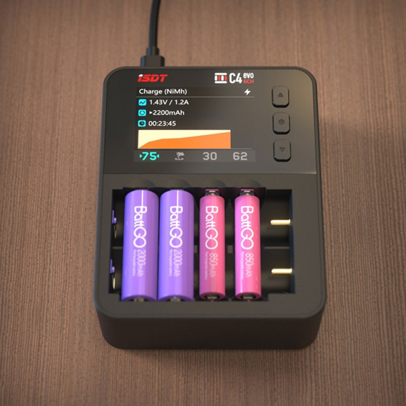 ISDT C4 EVO 36W 6チャンネルバッテリー充電器 USBタイプC出力