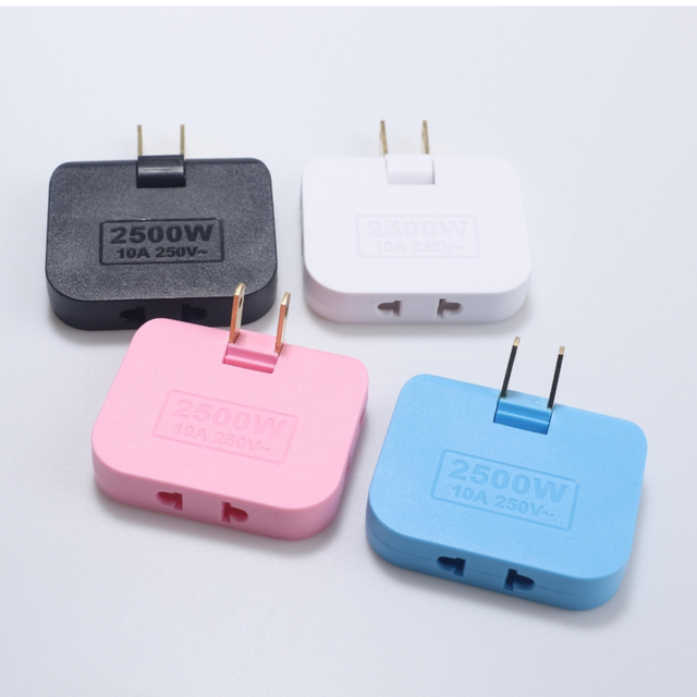 US Plug 180 Degree Rotatable 3-in-1 15A Copper Electrical Plug Converter Extension Multi-Plug Mini Outlet Socket Adapter