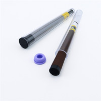 Accessoires pour fumeurs Tube d'emballage conique en plastique de 125 mm avec couvercle en silicone standard