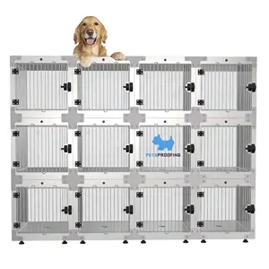 兽医多功能可见windoe动物S M L狗猫宠物兽医板条箱小型中型大型笼笼库