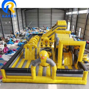 Equipo de Parque de Atracciones inflable al por mayor juego de obstáculos inflable comercial al aire libre Tema de pato carrera de obstáculos inflable - Product Image 3