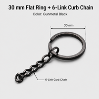 Anneau porte-clés en alliage de zinc couleur bronze, chaîne courte pour sac à main, breloque, jouet, fabrication de bijoux DIY, pièces de quincaillerie en gros
