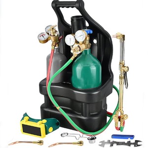 Kit de chalumeau de soudage oxyacétylène Cfweld, style américain, plaqué cuivre, avec régulateurs et accessoires pour soudage au gaz - Product Image 2