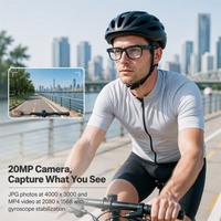 Lunettes Intelligentes IA avec Caméra 20MP, Appel et Traduction IA 139 Langues, Transfert WiFi, IPX4, 340mAh pour Hommes et Femmes