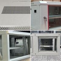 Baie de serveur murale assemblée 9U 19 pouces SCZT pour centre de données, porte en verre trempé, protection IP20, gris RAL7035, 6U SPCC