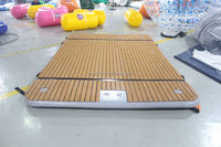 Parc aquatique Jet Ski Yacht Dock Radeau flottant Eau gonflable Île flottante Plate-forme 6 personnes Dock flottant gonflable