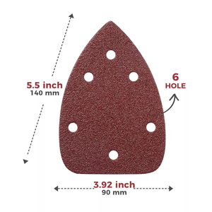 60 pièces de papier abrasif pour souris P60-240, tampons de ponçage à boucle et crochet, feuilles de papier abrasif, stock local aux États-Unis - Product Image 2
