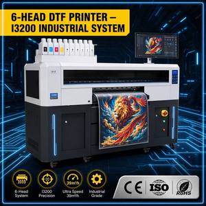 6 Head A1 DTF Printer I3200 Printheads High Output Direct to Film <b>Machine</b> for Bulk Custom Garment Factory <b>Printing</b> - Product Image 1