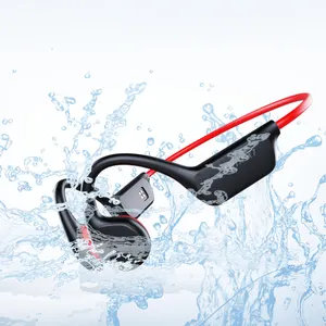 Top Selling Ipx8 Waterproof Wireless Sport Swim Bone Conduction Headphones with Mic Microphone Mp3 Player For Swimming